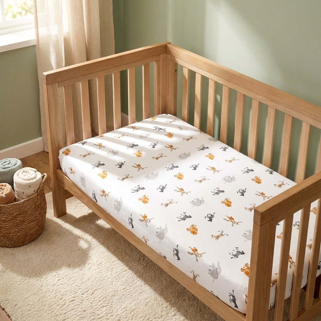 2 Pack Fitted Jungle Dream Cot Bed Sheets - 140 x 70 cm - Image 4