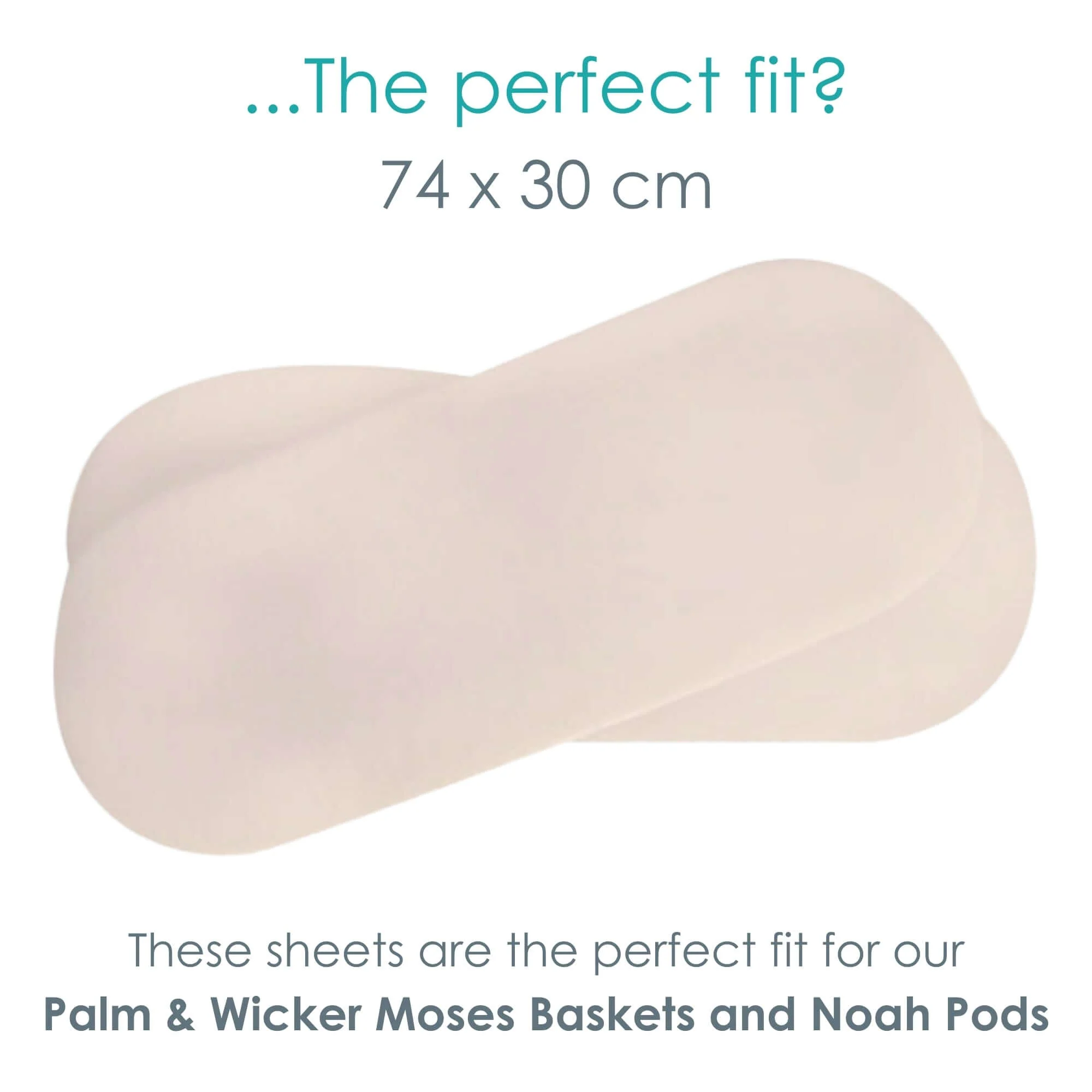 2 Pack Organic Moses Basket Sheets - 74 x 30 cm - Image 4