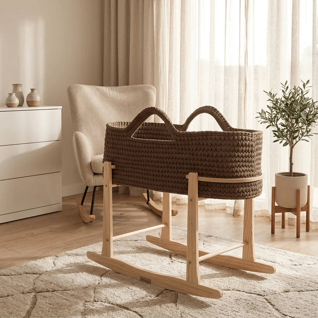 Crochet Moses Basket With Stand - Image 11