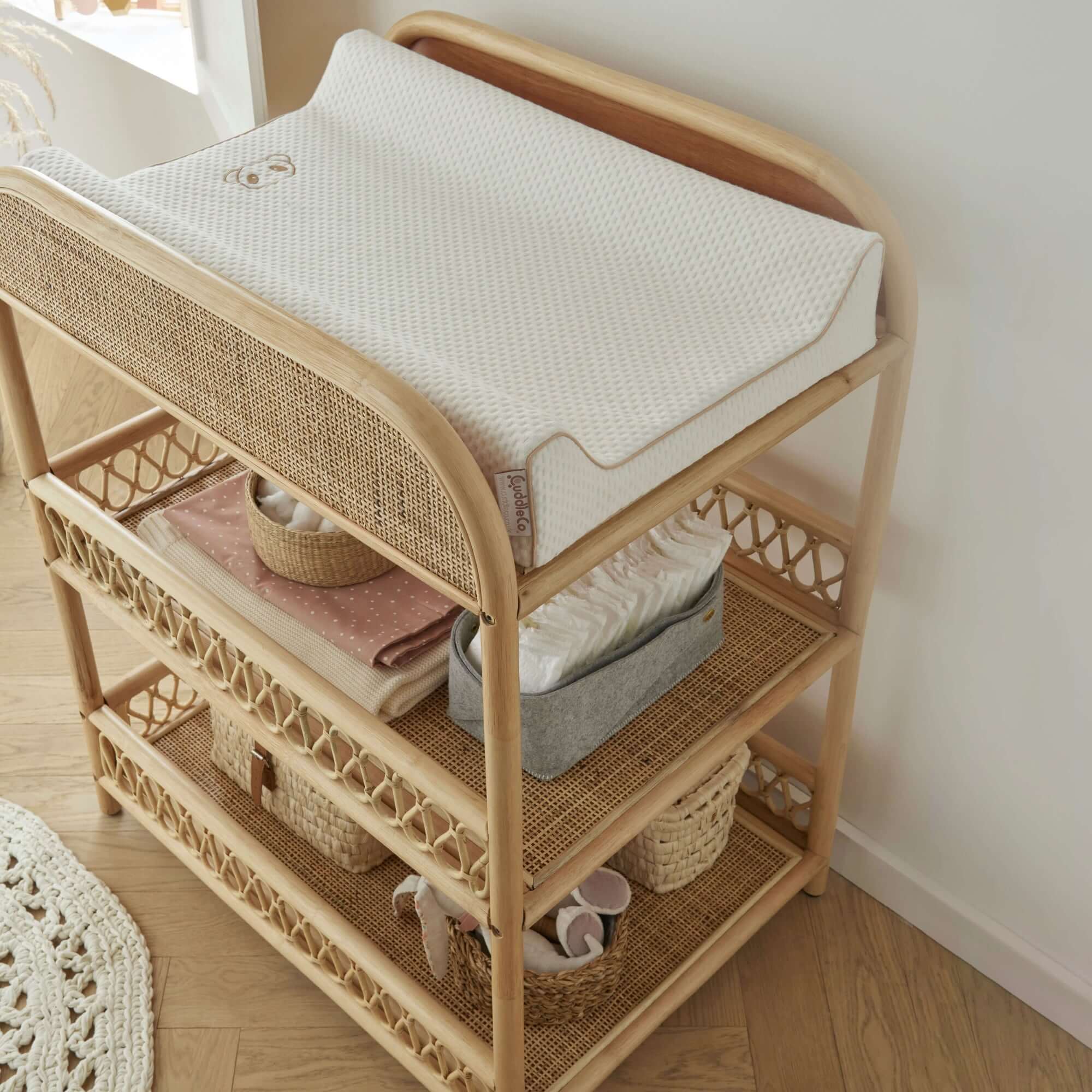 CuddleCo Aria Rattan Changing Table - Image 4