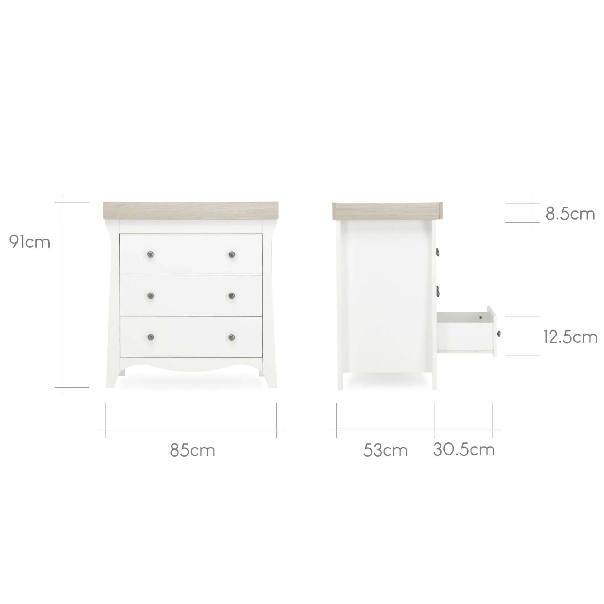 CuddleCo Clara 2 Piece Nursery Furniture Set - Image 18