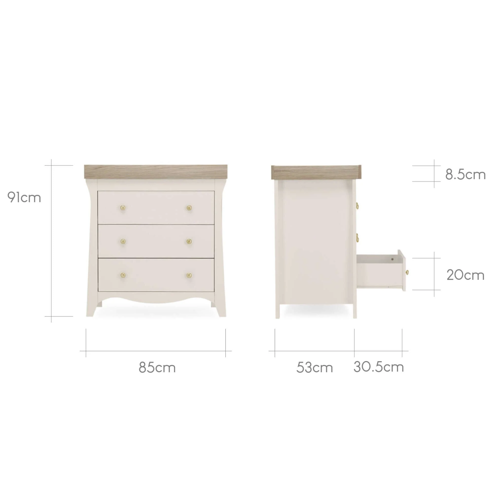 CuddleCo Clara 2 Piece Nursery Furniture Set - Image 9