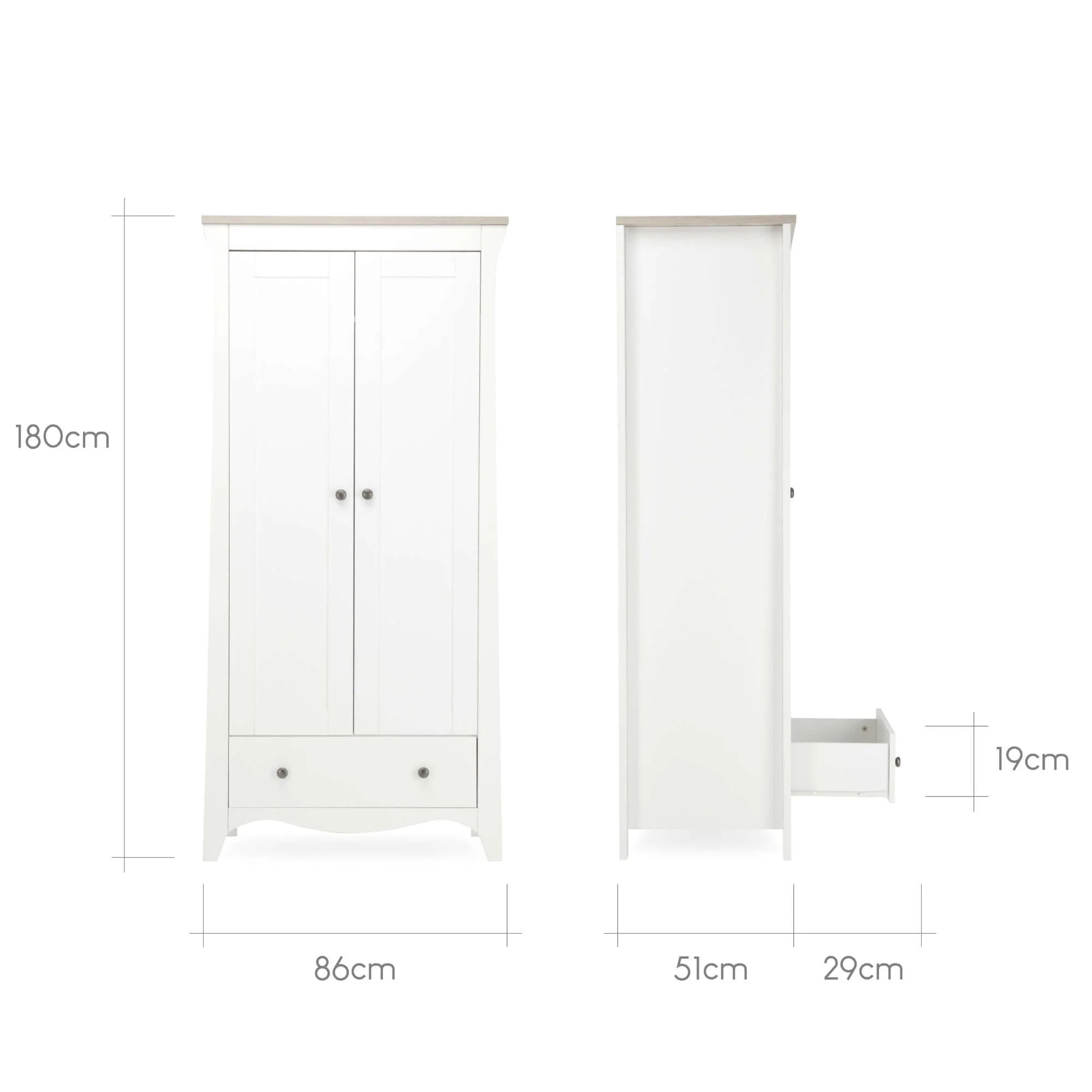 CuddleCo Clara 3 Piece Nursery Furniture Set - Image 22