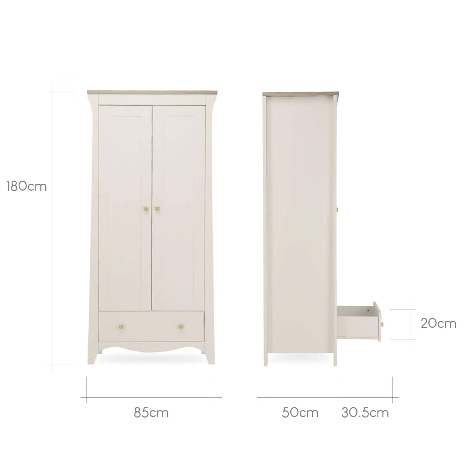 CuddleCo Clara 3 Piece Nursery Furniture Set - Image 9