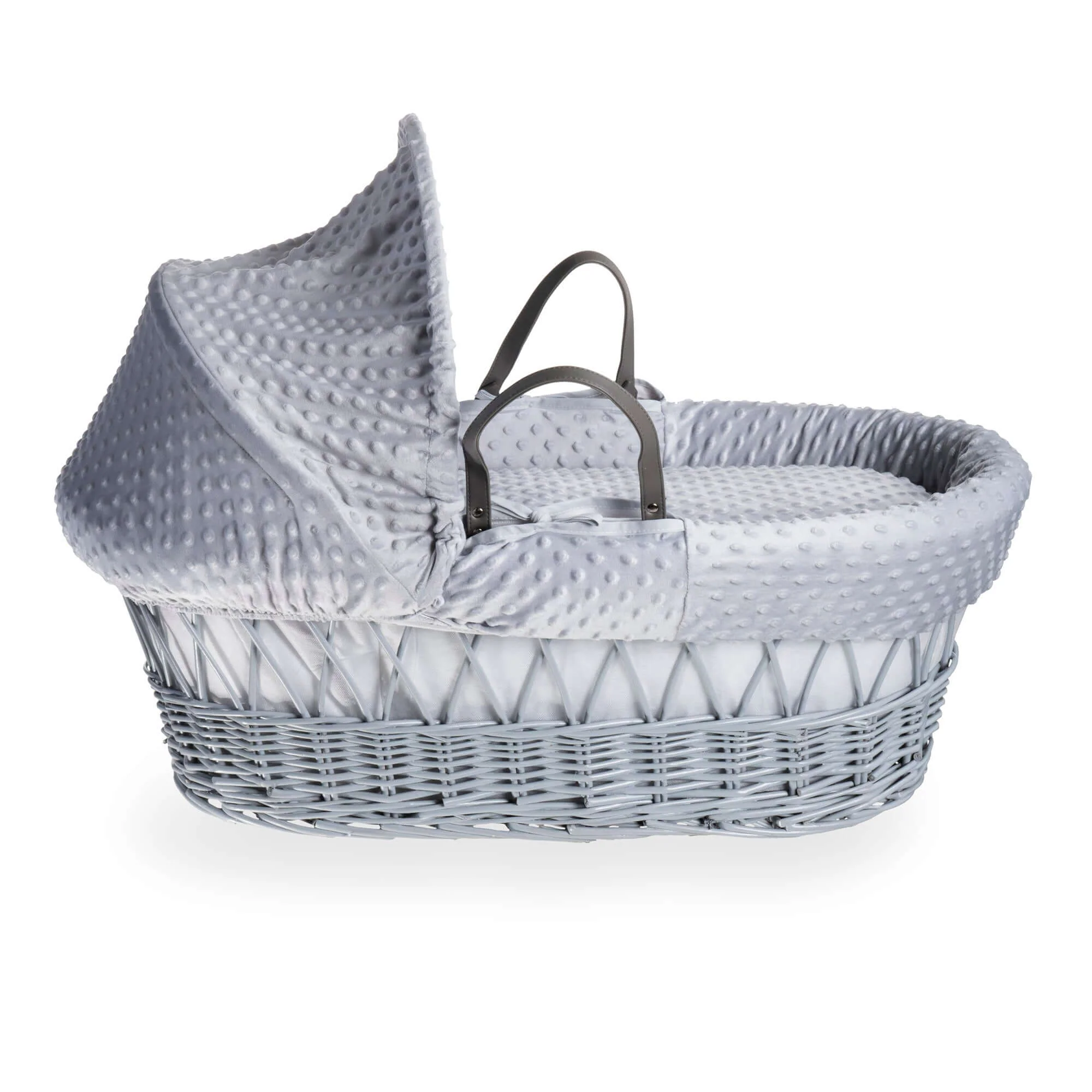 Dimple Grey Wicker Moses Basket - Image 10