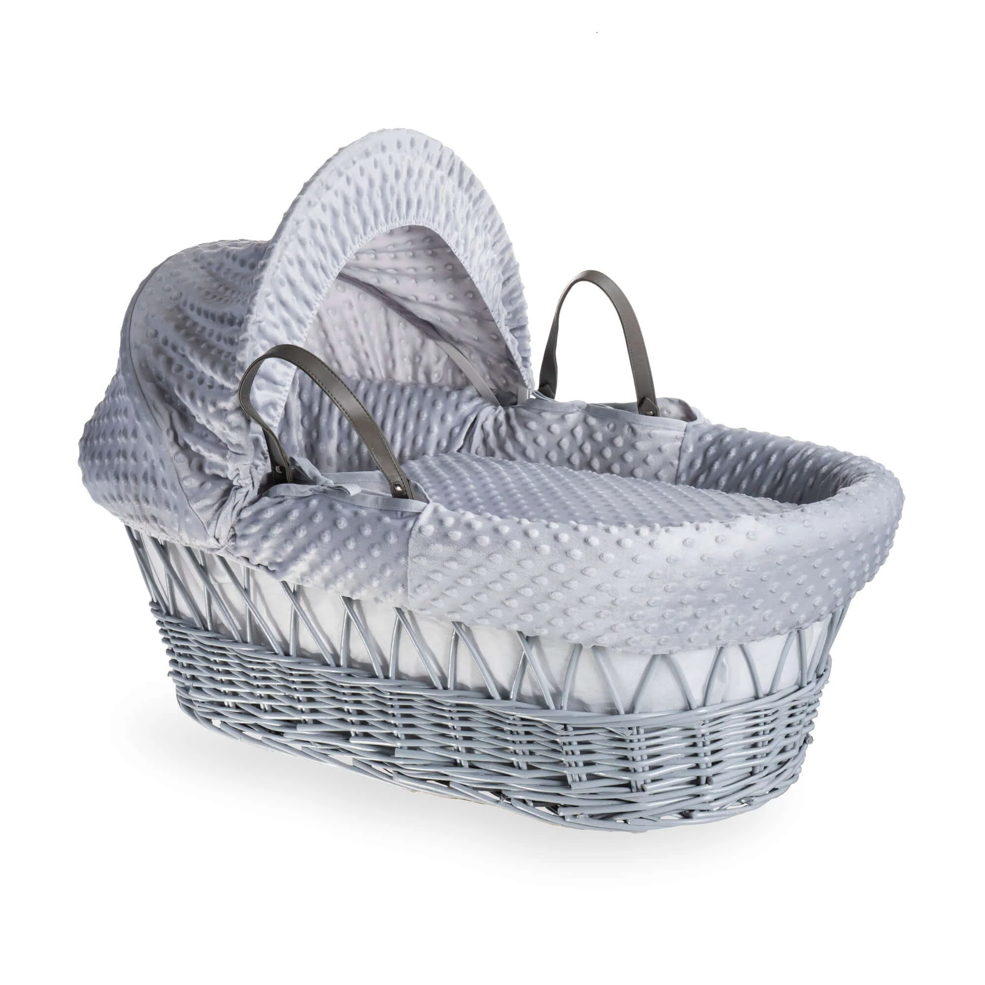 Dimple Grey Wicker Moses Basket - Image 8