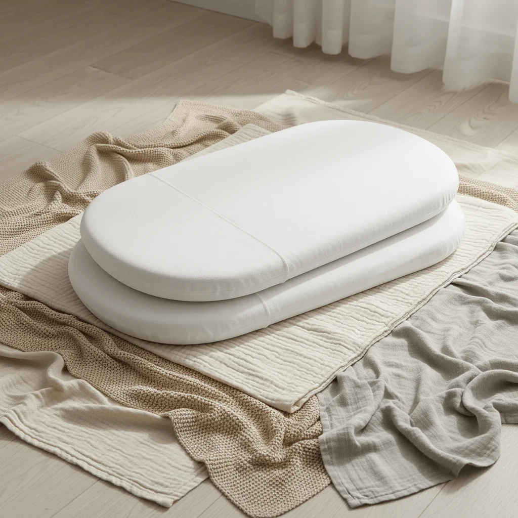Hypoallergenic Noah Pod / Palm Moses Basket Mattress - 74 x 28 cm - Image 8