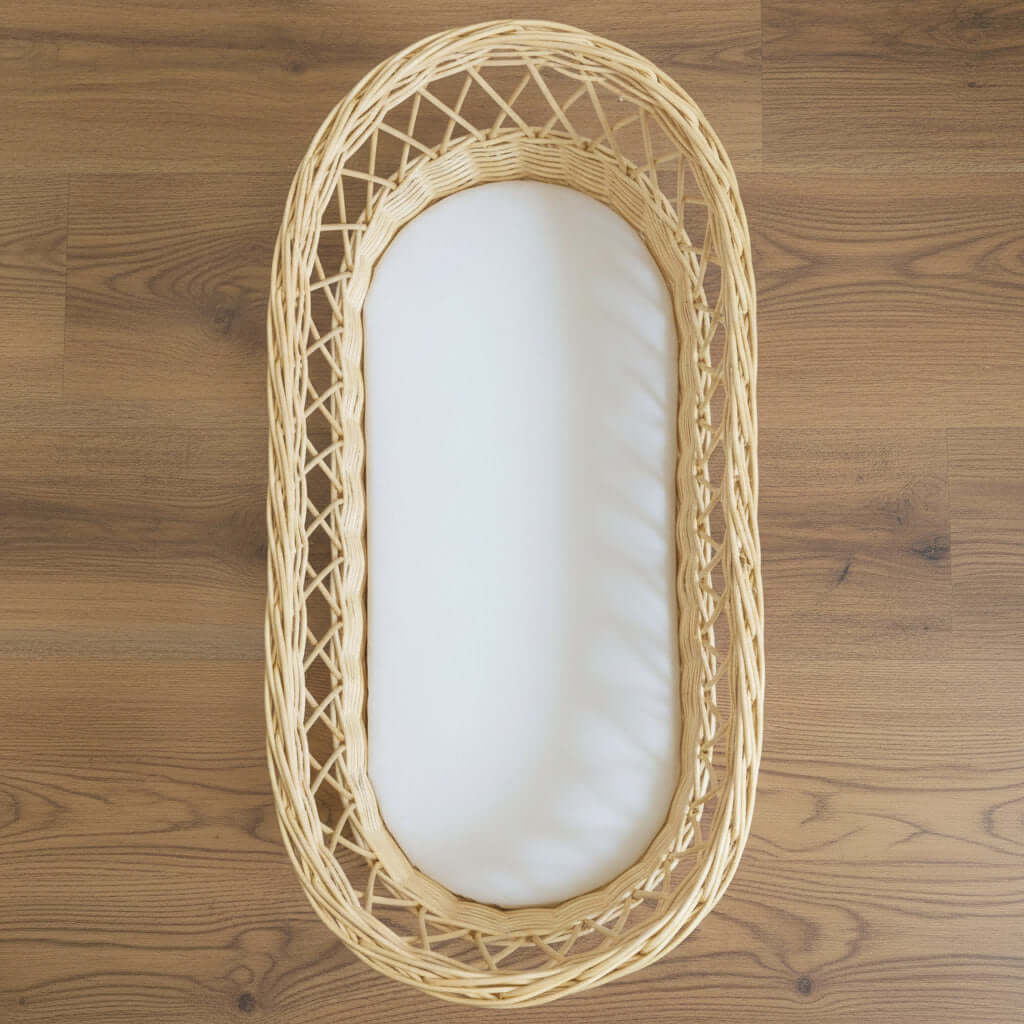 Hypoallergenic Wicker Moses Basket Mattress - 65 x 28 cm - Image 12