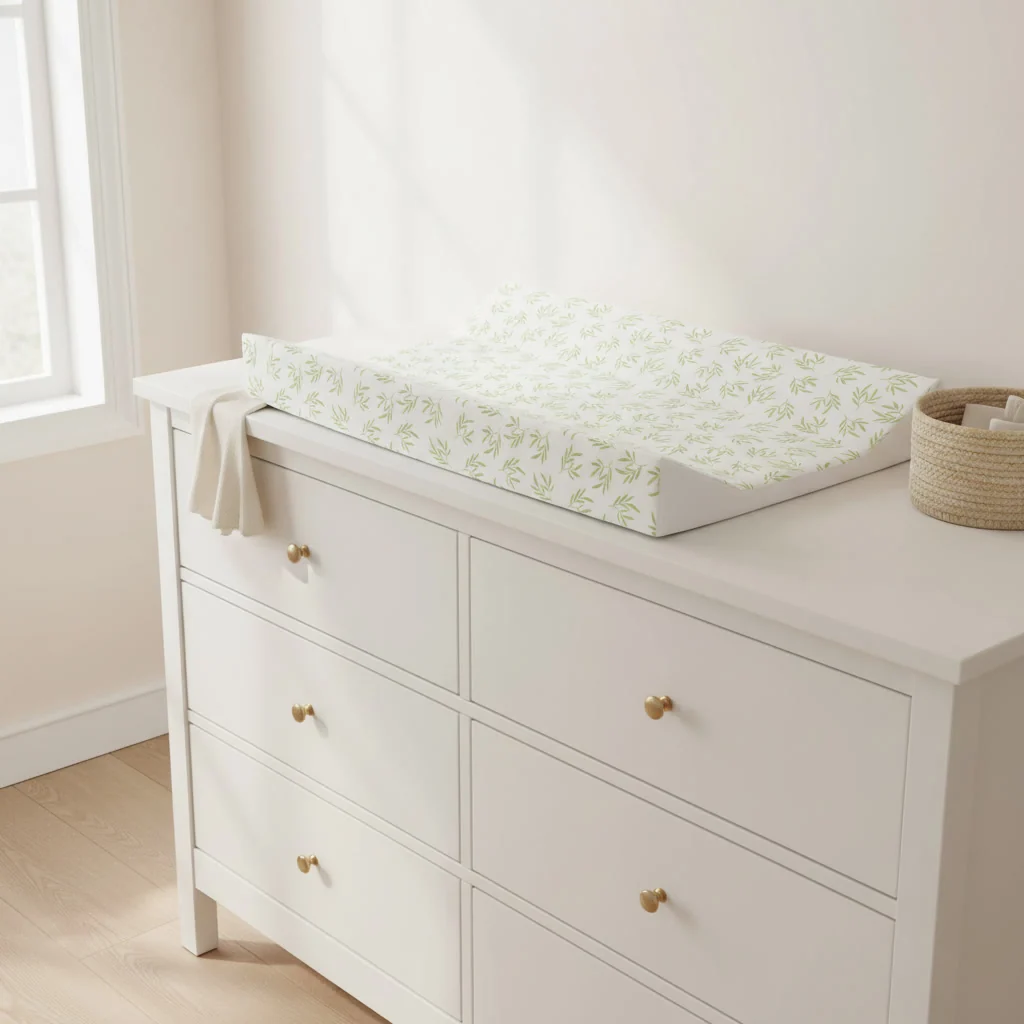 Leaf Anti-Roll Wedge Baby Changing Mat - Image 6