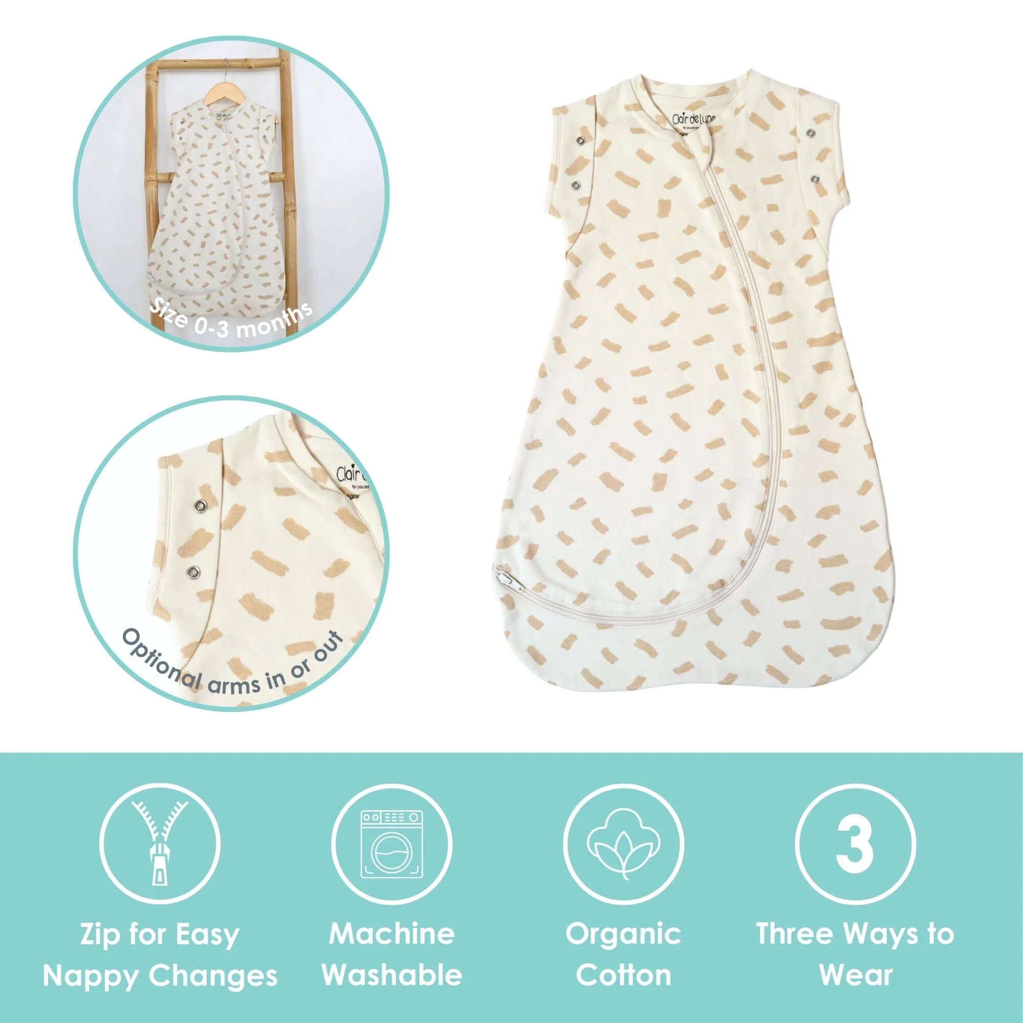 Little Dreamers Luxury Organic Swaddle Bag (0-3 Months) - Image 3