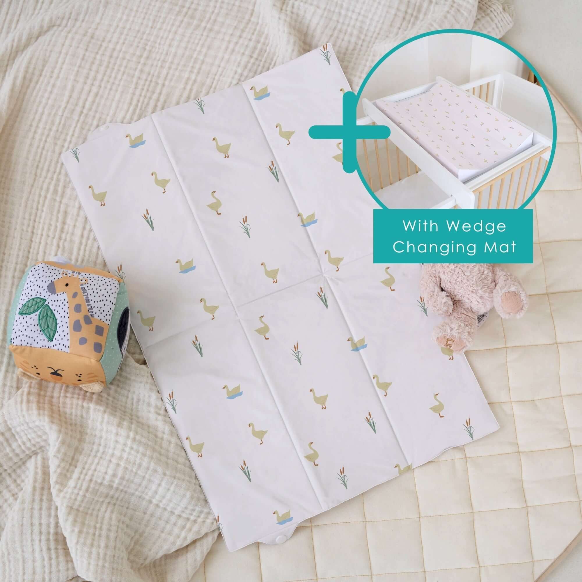 Little Duckling Anti-Roll Wedge Baby Changing Mat - Image 9