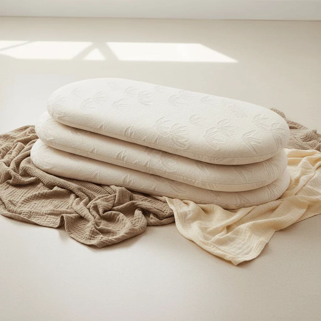 Natural Bamboo Palm Moses Basket/Noah Pod® Mattress (74 x 28 cm) - Image 11