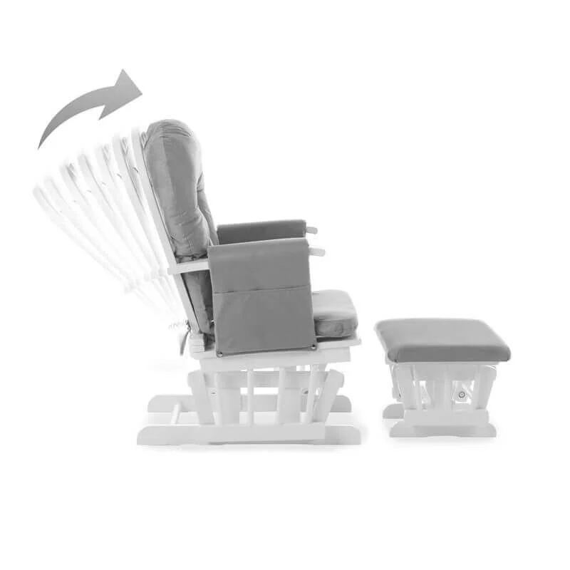 Obaby Award-Winning Reclining Glider Chair and Stool - Image 8