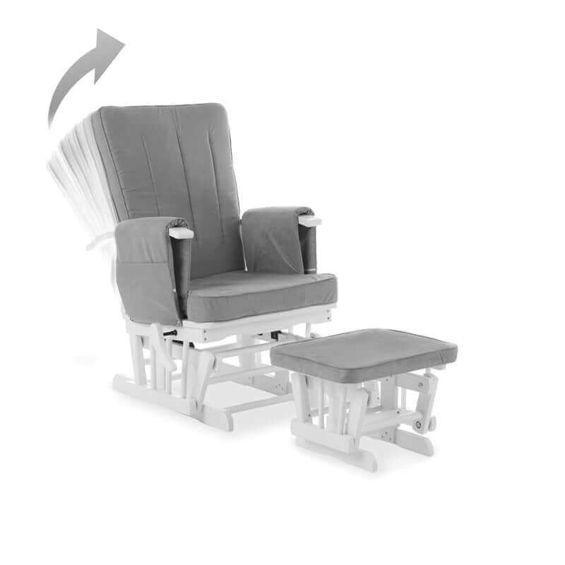 Obaby Deluxe Reclining Glider Chair and Stool - Image 4