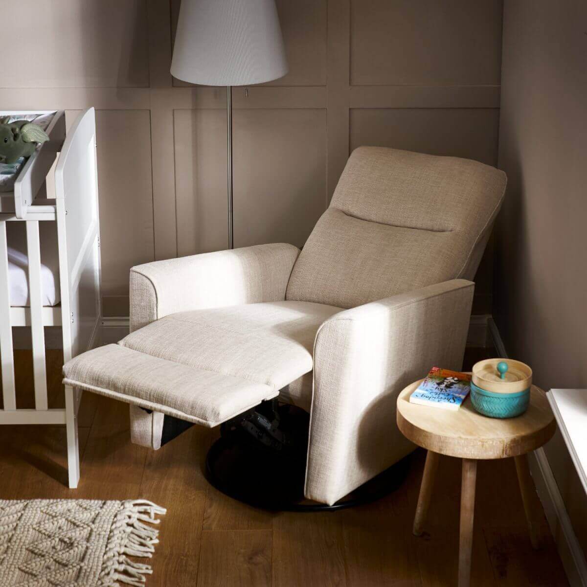 Obaby Savannah 360° Swivel Glider Recliner Chair - Image 5