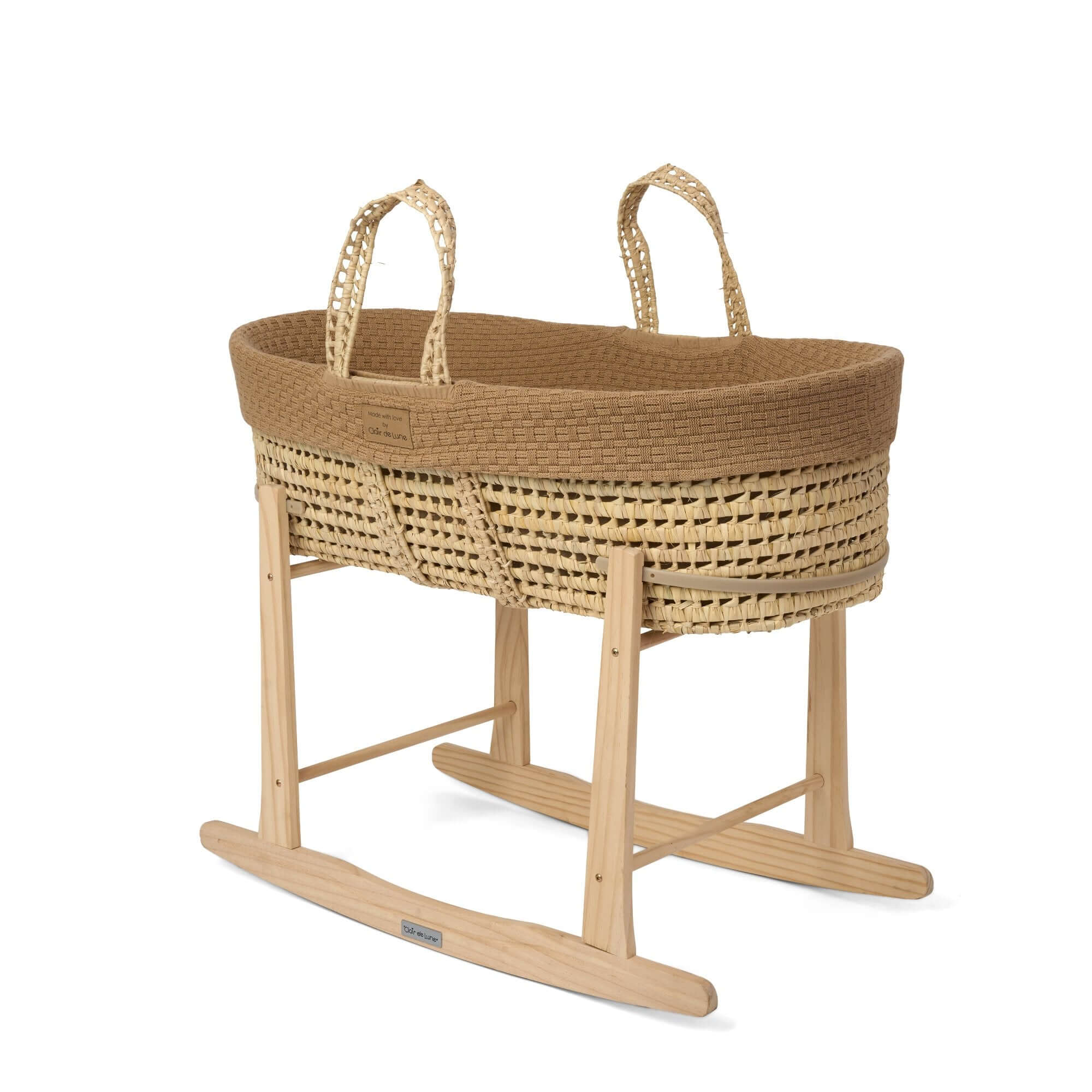 Organic Knitted Palm Moses Basket - Image 17