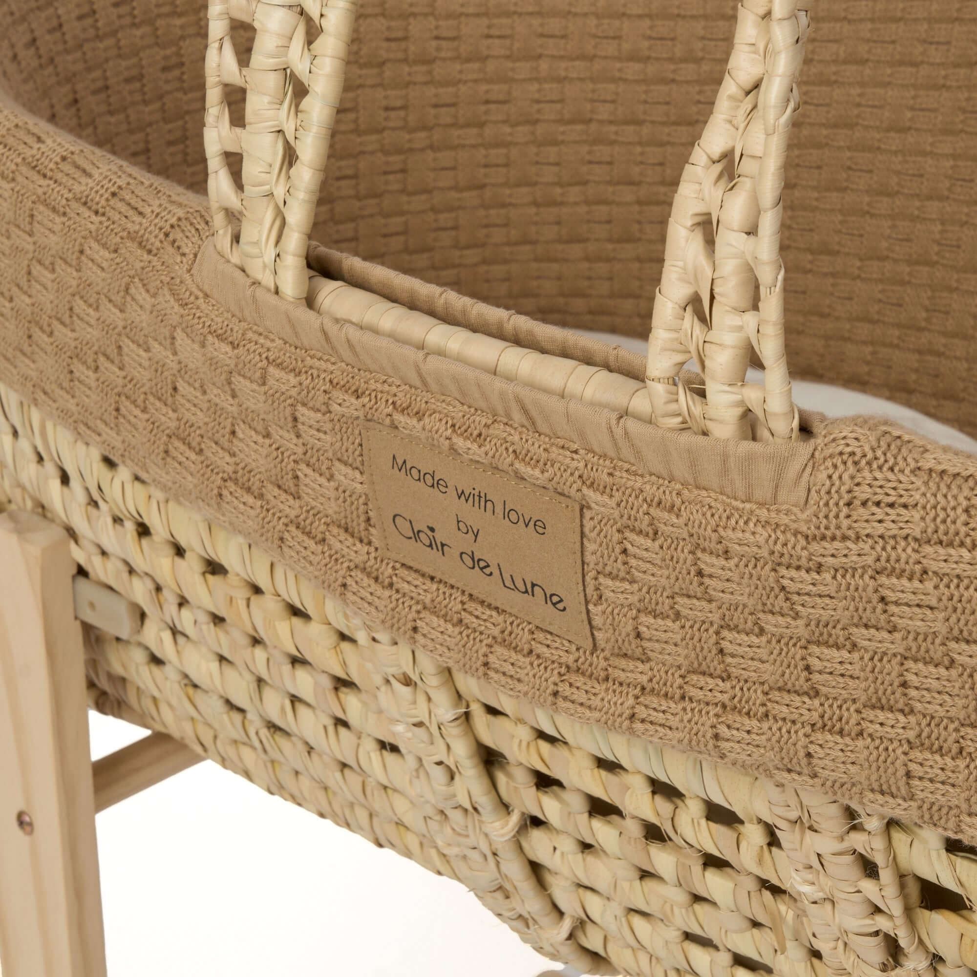 Organic Knitted Palm Moses Basket - Image 22