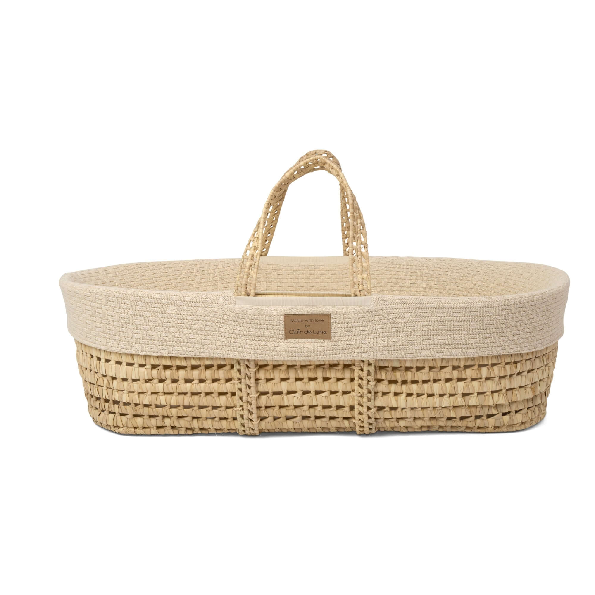Organic Knitted Palm Moses Basket - Image 5