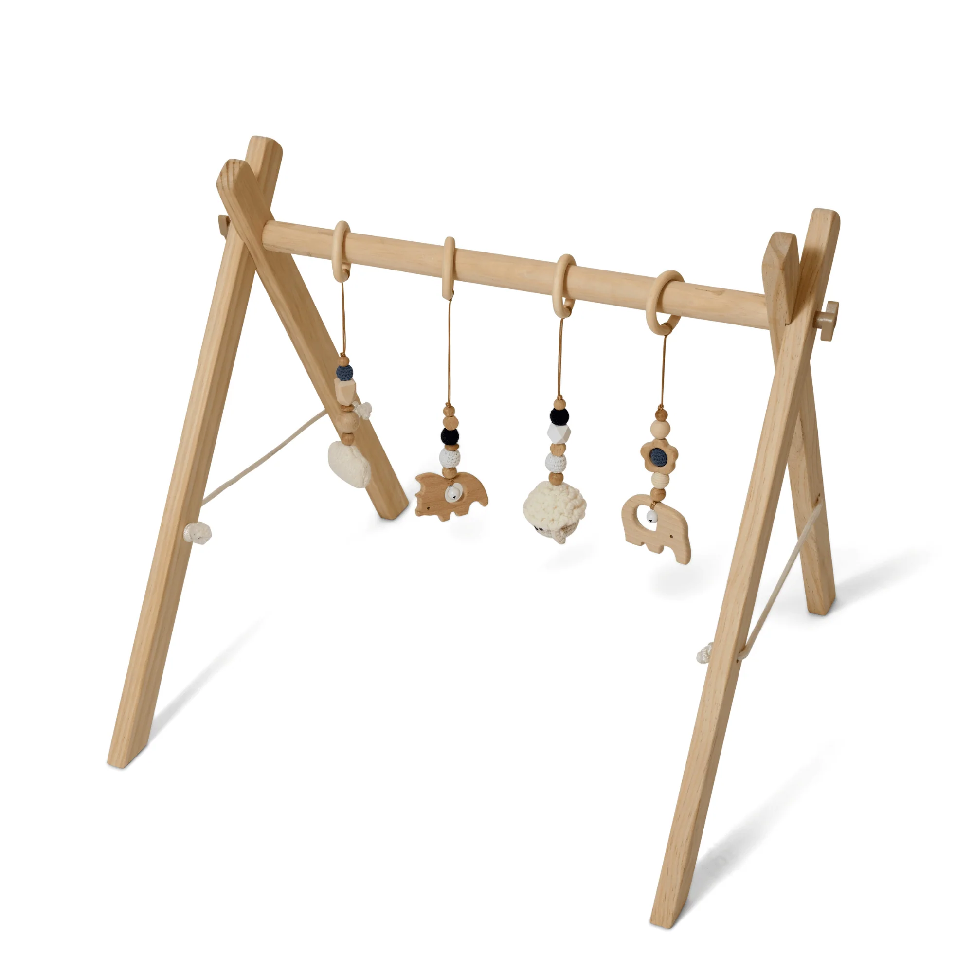 Organic Play Mat & Wooden Play Gym Set - Image 12