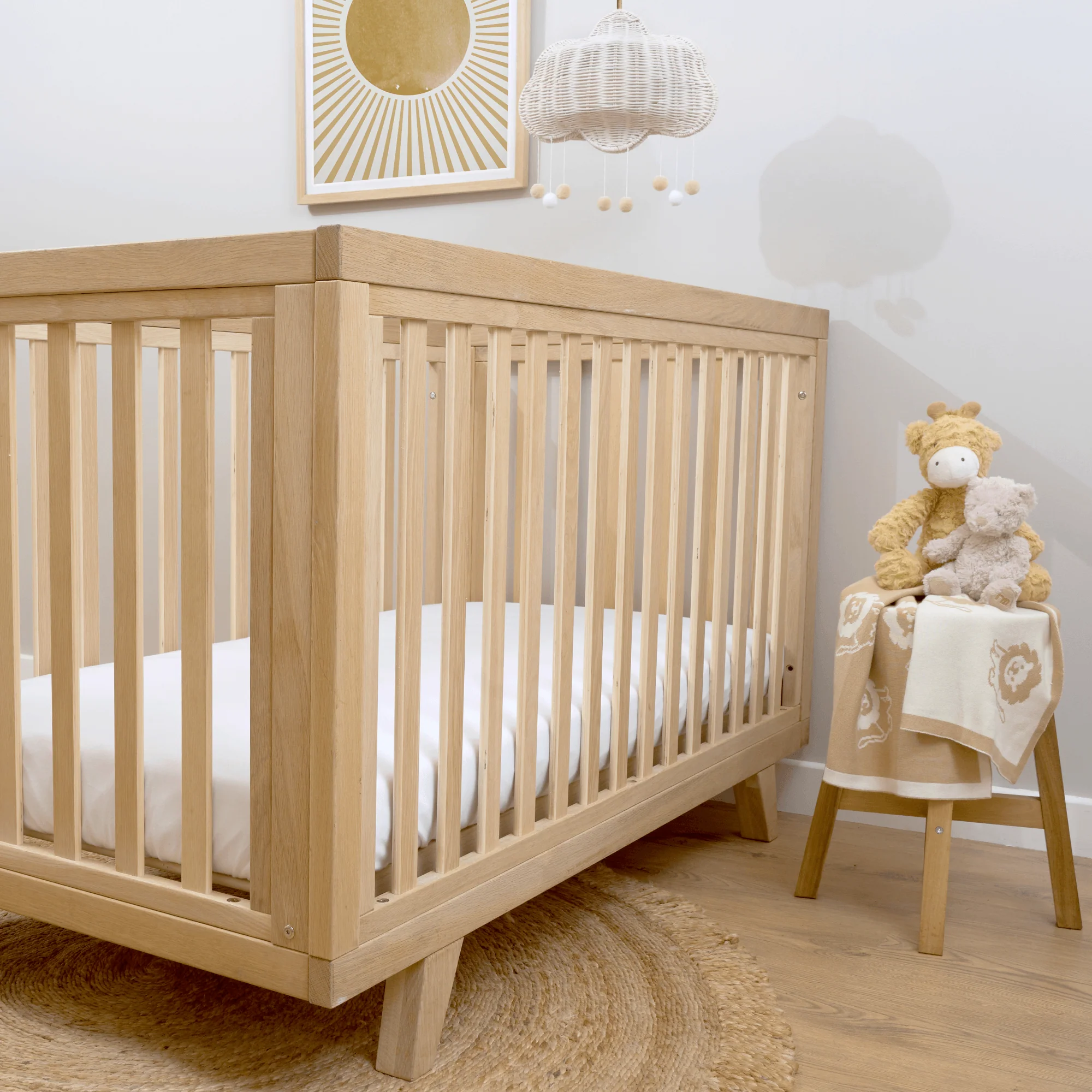 Solid Oak Cot Bed - Image 11