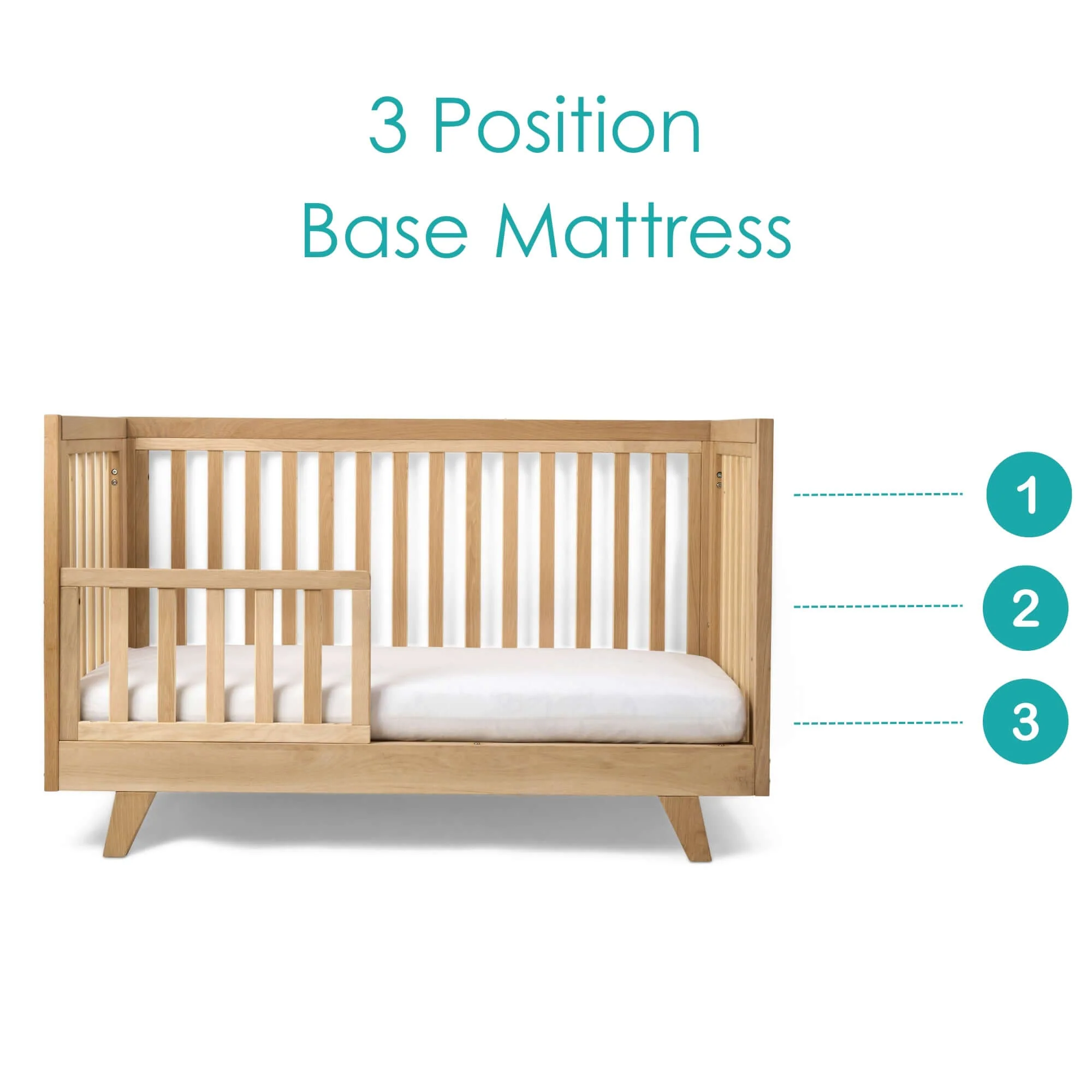 Solid Oak Cot Bed - Image 3