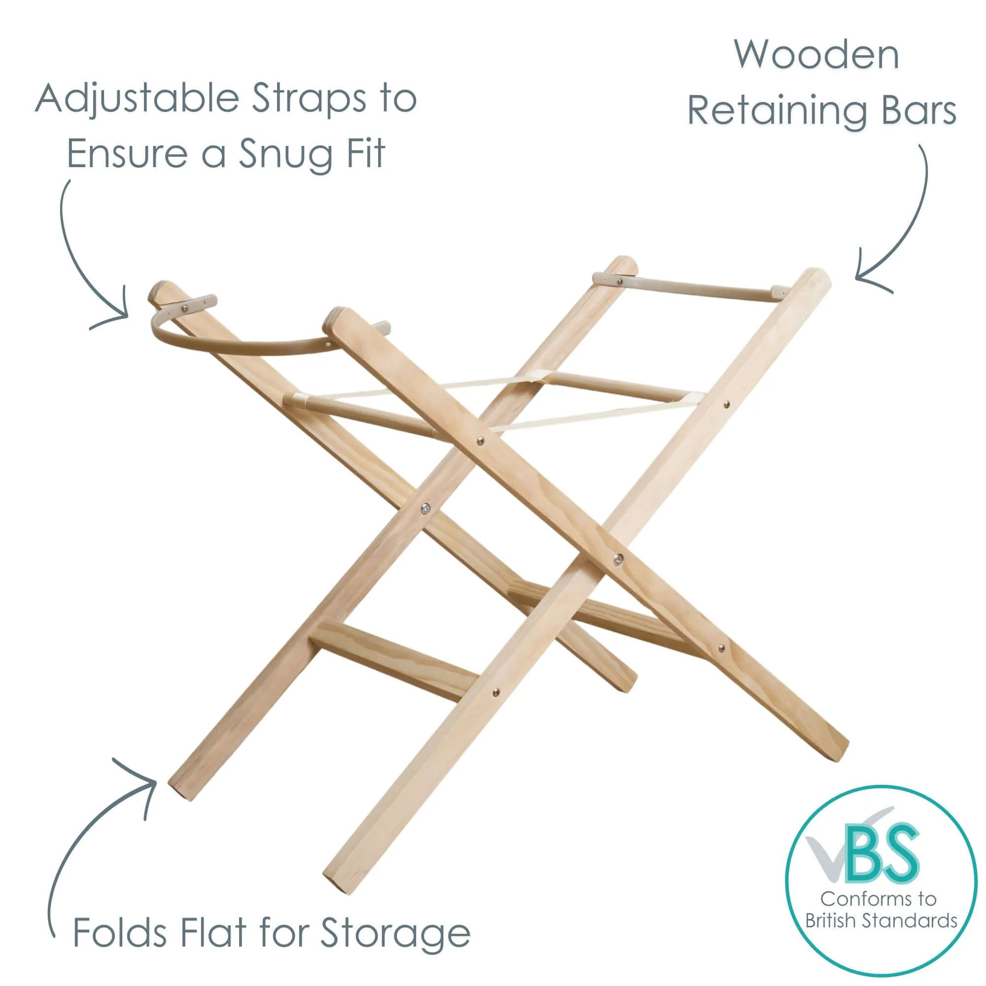 Dimple Palm Moses Basket With Stand & Bedding Bundle - Image 5