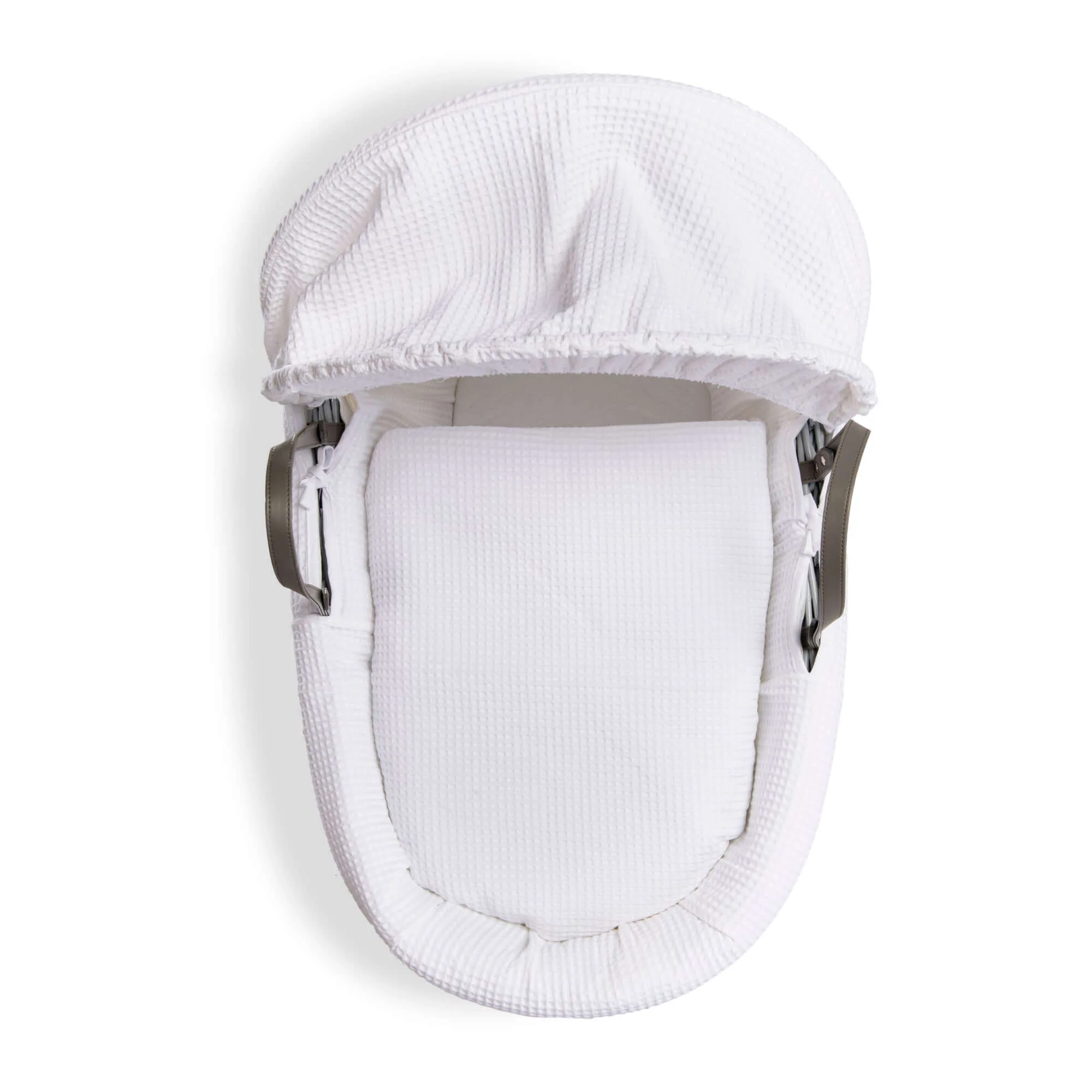 Waffle Grey Wicker Moses Basket - Image 3