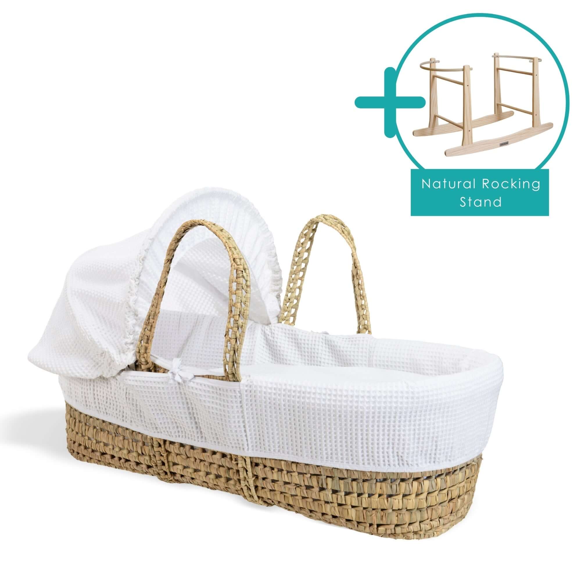 Waffle Palm Moses Basket - Image 6
